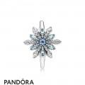 Pandora Rings Crystalized Snowflake Ring Blue Crystals