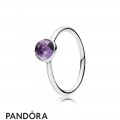 Pandora Rings February Droplet Ring Synthetic Amethyst