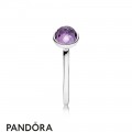 Pandora Rings February Droplet Ring Synthetic Amethyst