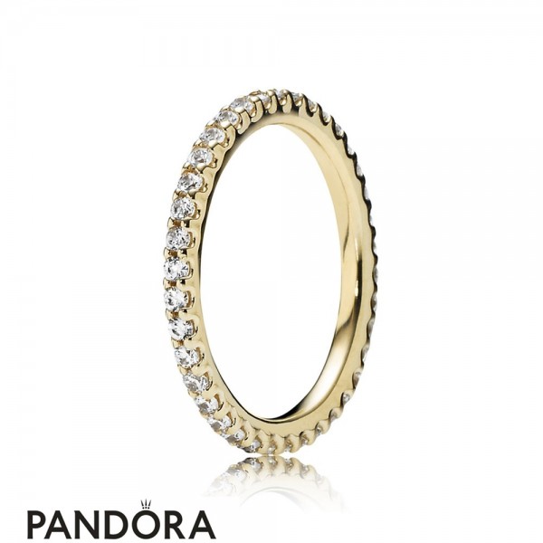 Pandora Rings Forever Pave Stackable Ring 14K Gold