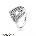 Pandora Rings Geometric Lines 925 Silver Fancy Ring