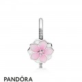 Pandora Rings Magnolia Bloom Ring Pale Cerise Enamel Pink Cz