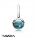 Pandora Rings Poetic Droplet Ring Aqua Blue Crystal