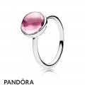 Pandora Rings Poetic Droplet Ring Pink Cz