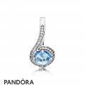 Pandora Rings Radiant Embellishment Ring Sky Blue Crystal