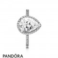 Pandora Rings Radiant Teardrop Ring