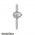 Women's Pandora Rings Radiant Teardrop Ring