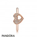 Pandora Rings Jewelry Shimmering Puzzle Heart Frame Ring Pandora Rose