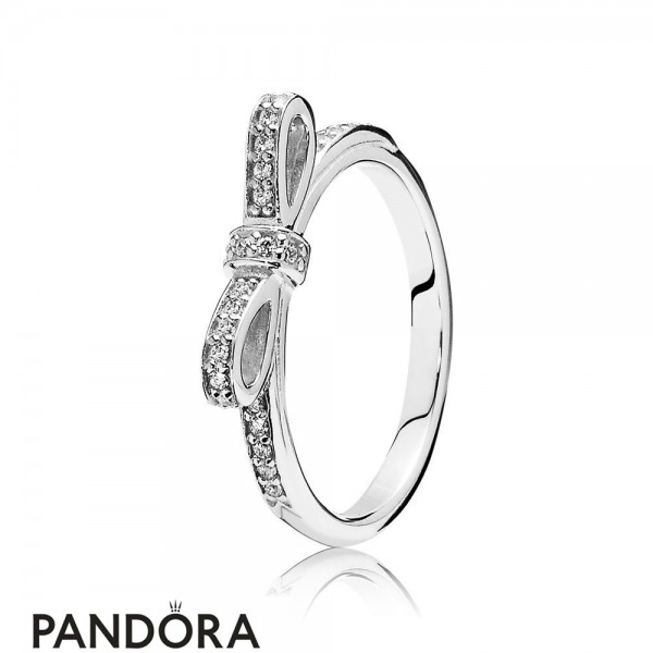 Pandora Rings Sparkling Bow