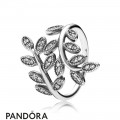 Pandora Rings Sparkling Leaves Ring