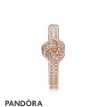 Pandora Rings Sparkling Love Knot Ring Pandora Rose