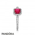 Pandora Rings Timeless Elegance Synthetic Ruby